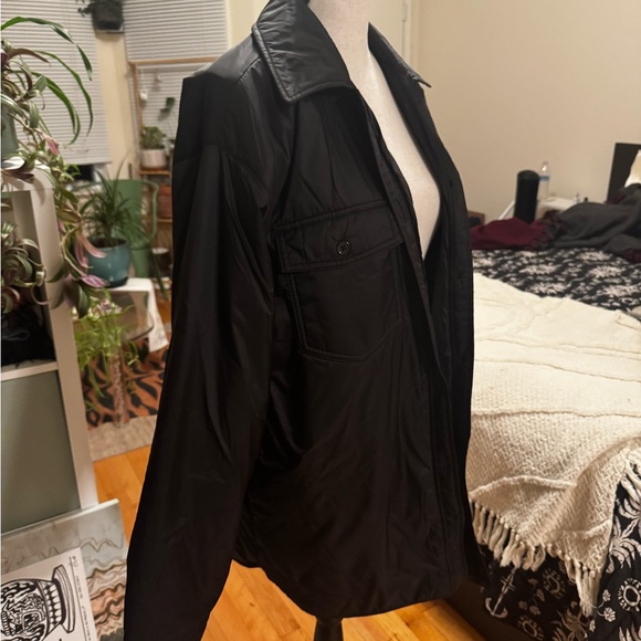 Steve Madden Black Lightweight Shirt Jacket - Picture 2 of 4